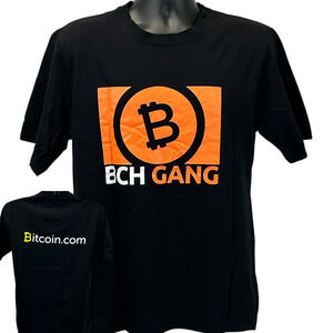 Bitcoin BCH Gang T Shirt Black Cryptocurrency Cash BTC Official Unisex M Medium